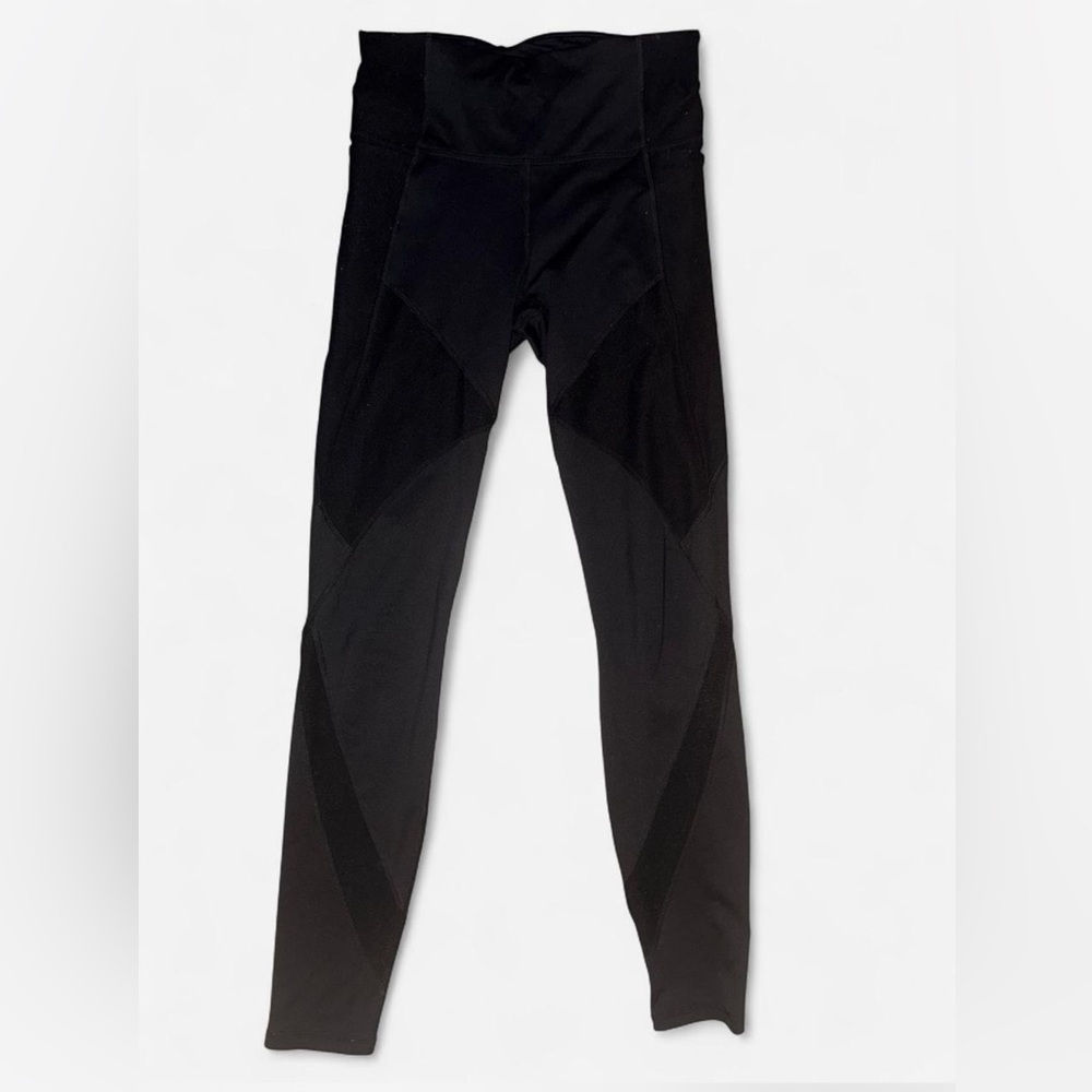 Black High-Waist Fleece Performance Leggings